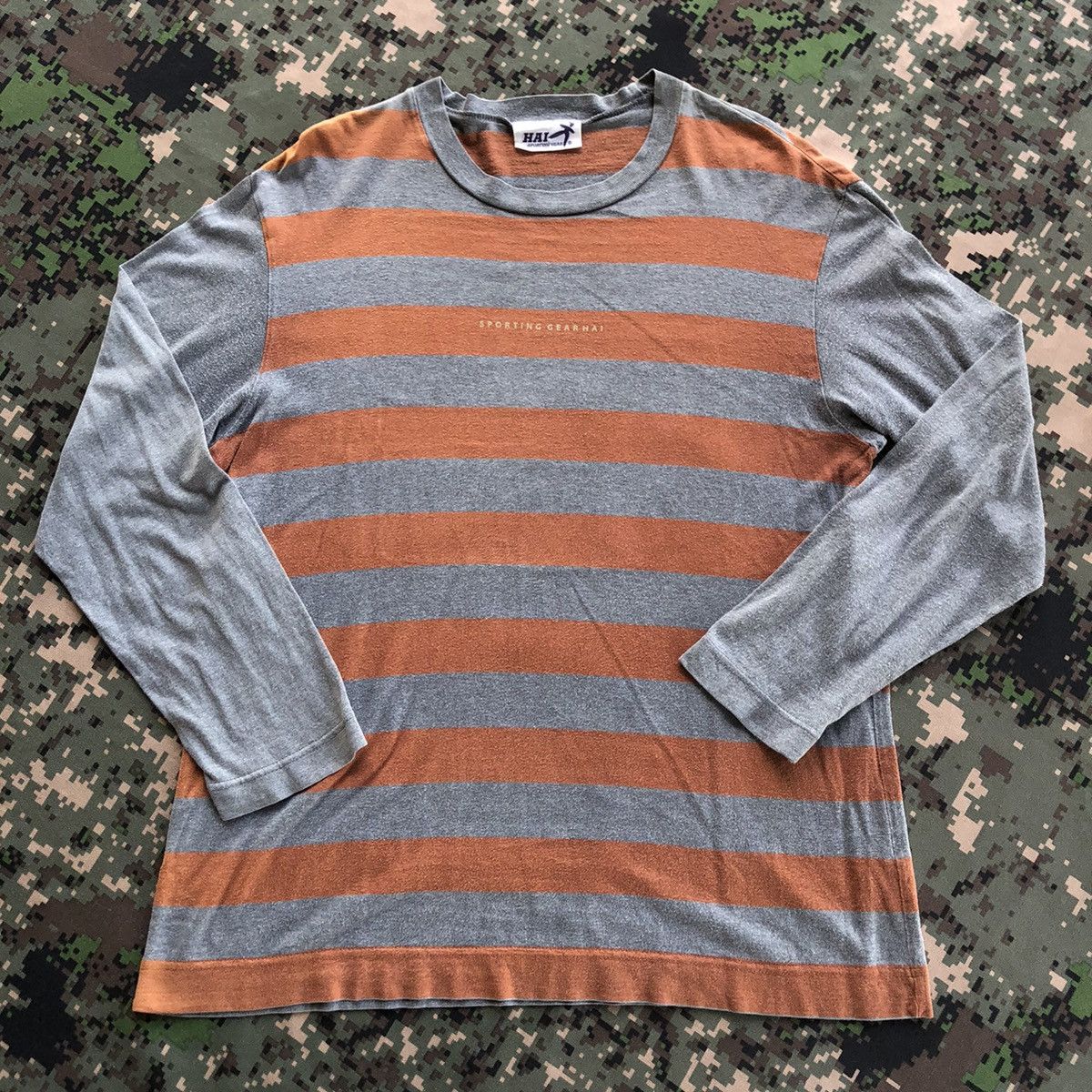 Hai Sporting Gear × Issey Miyake × Vintage Hai Sporting Gear Stripe Longsleeve Tee Size US M / EU 48-50 / 2 - 2 Thumbnail
