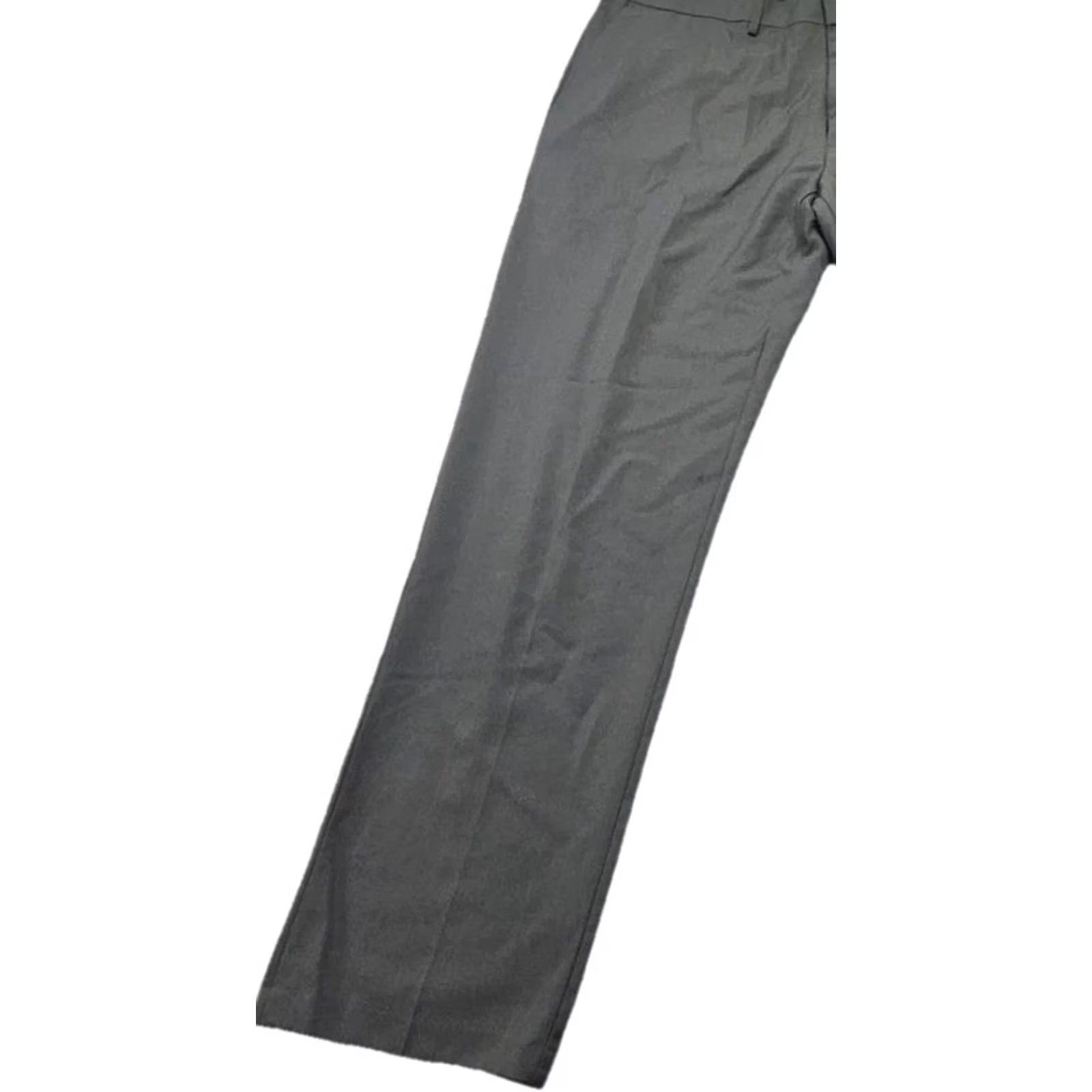 Haggar HAGGAR Men’s Straight Fit Premium Gray Dress Pant 40 X 30 Flat Front Hook & Eye Zip Classic Pockets Straight Leg Black/Gray Dress Pants Mens Size US 40 / EU 56 - 2 Thumbnail