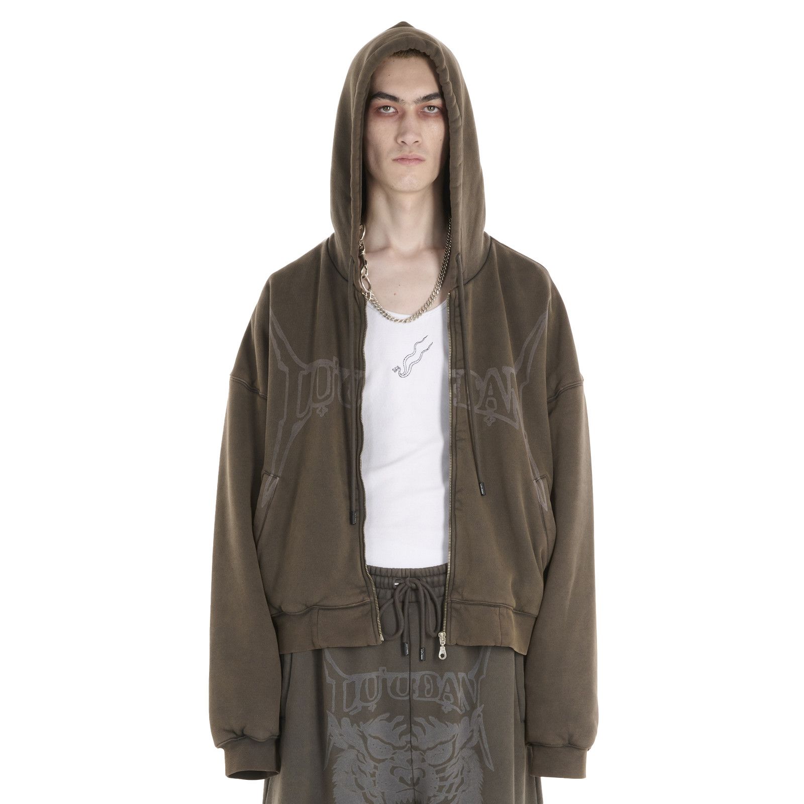 LUU DAN Lu'u Dan Washed Out Zip-Up Hoodie (Sz S, XL Available) Size US XL / EU 56 / 4 - 1 Thumbnail