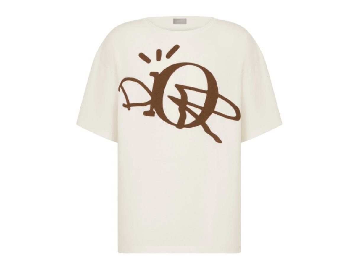 image of O1W1Db10324 Oversized Cactus Jack Dior T-Shirts In White, Men's (Size XL)