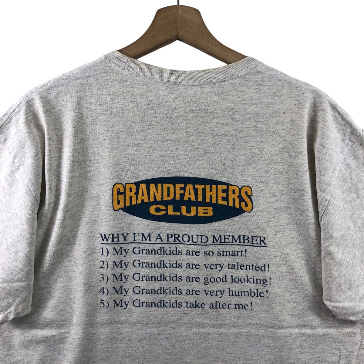 Vintage Vintage Grandfathers Club Tee Shirt Big Logo Vintage Size US XL / EU 56 / 4 - 4 Thumbnail