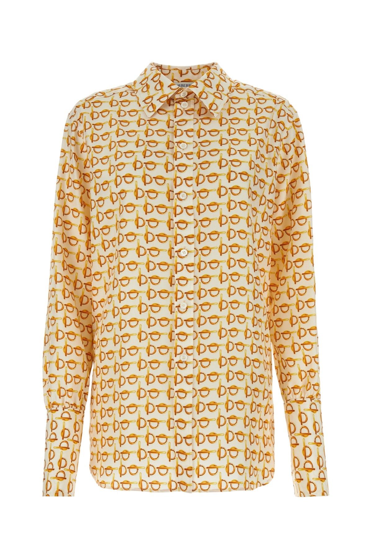 Burberry Printed Silk B Shirt Size S / US 4 / IT 40 - 1 Thumbnail