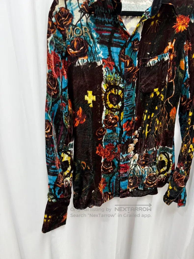 Jean Paul Gaultier Jean Paul Gaultier Velvet Shirt Size US XXS / EU 40 - 3 Thumbnail