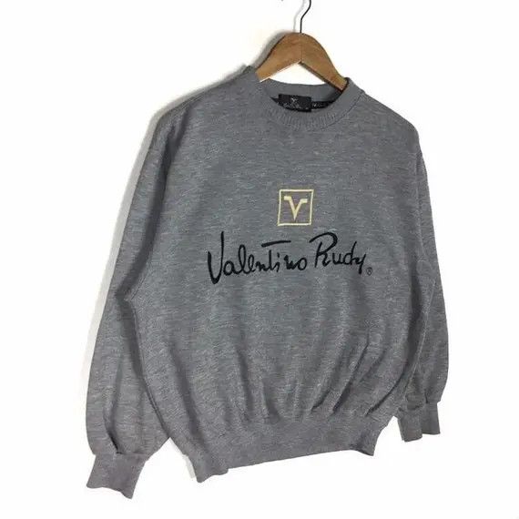 Vintage Vtg VALENTINO RUDY Sweatshirt Crewneck Spellout Embroidered Size US M / EU 48-50 / 2 - 2 Thumbnail