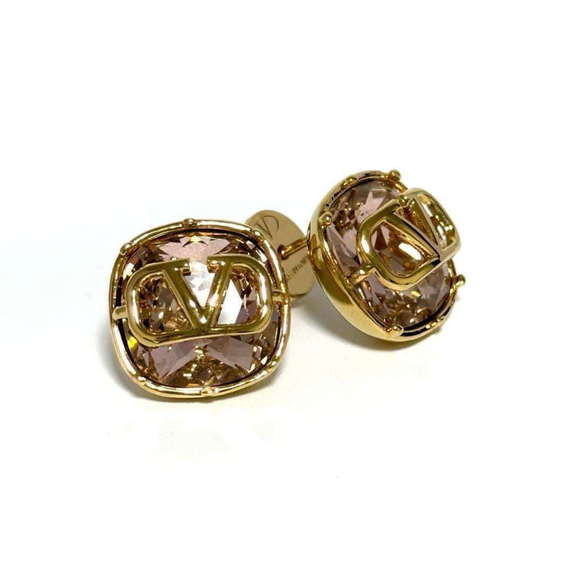 Valentino Valentino Women's V Logo Signature Crystal Earrings Size ONE SIZE - 1 Thumbnail