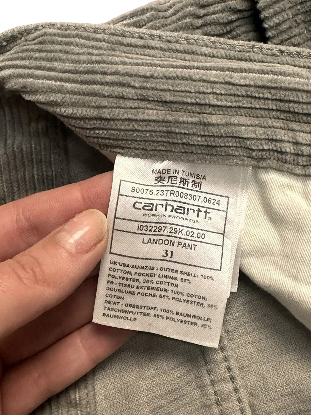 Carhartt Wip Vintage Y2K Carhartt Velvet Cargo Pants Baggy Double Knee Size US 31 - 10 Thumbnail