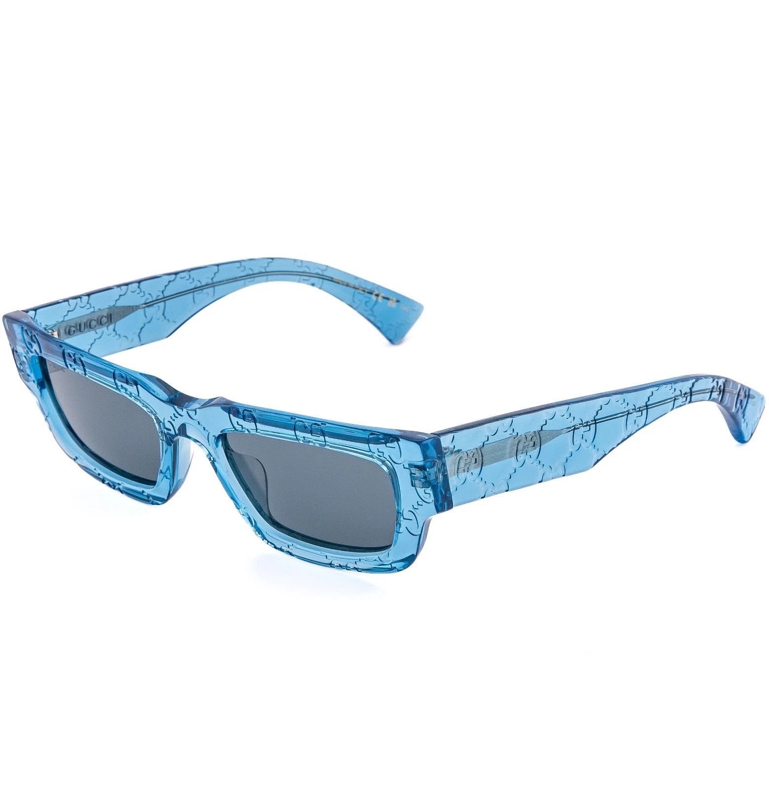 Gucci GUCCI GG1838S Crystal Blue Guccissima 1838 GG Sunglasses 010 Size ONE SIZE - 4 Thumbnail