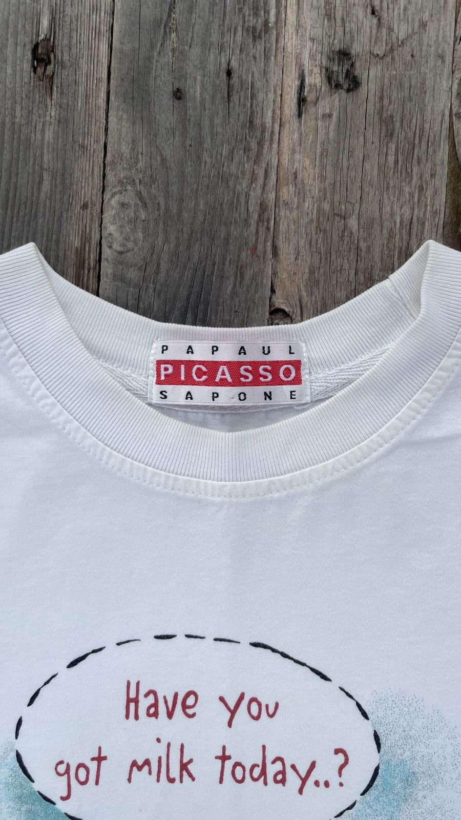 Paloma Picasso Vintage Picasso Art Tee Have You Got Milk Today Size US L / EU 52-54 / 3 - 9 Thumbnail