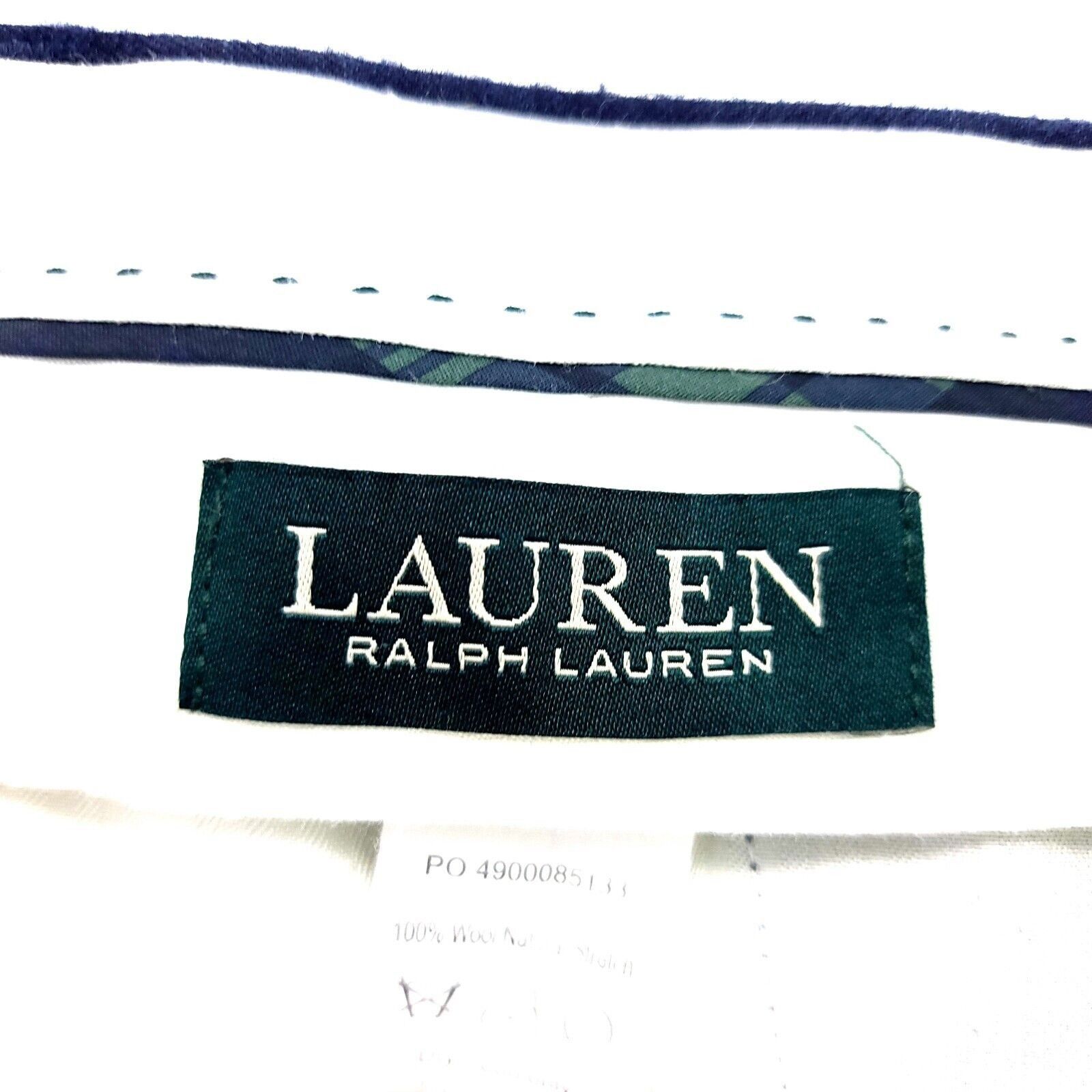 Lauren Ralph Lauren Lauren Ralph Lauren Wool Natural Stretch Blue Check Flat Fro Size 34R - 5 Thumbnail