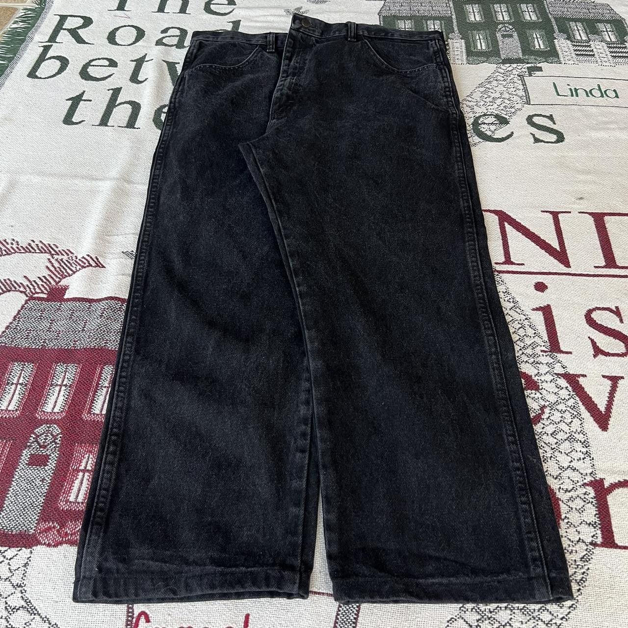 Japanese Brand × Vintage Vintage Y2K/2000s Grunge Essential Black Denim Jeans! Size US 40 / EU 56 - 3 Thumbnail