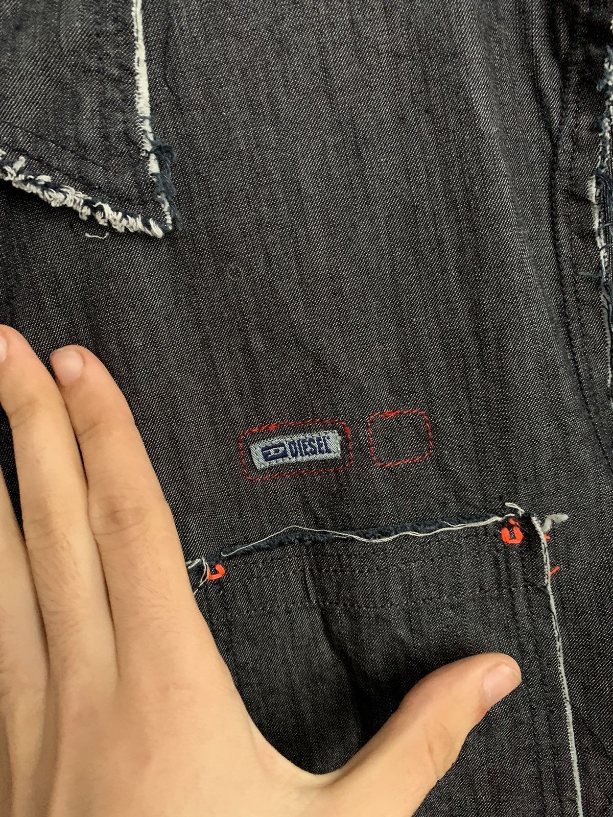 Diesel Diesel Denim Vintage Shirt 90s Logo Distressed Size US XL / EU 56 / 4 - 11 Thumbnail
