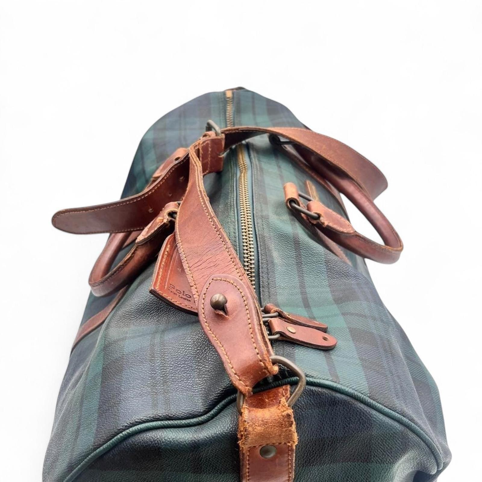 Polo Ralph Lauren Ralph Lauren - Men's Travel Bag in Tartan with Leather Trim Size ONE SIZE - 3 Thumbnail