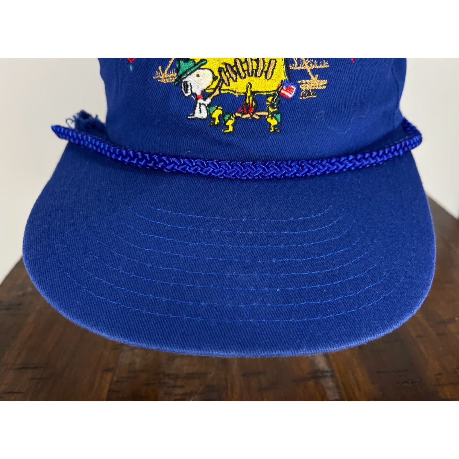 Vintage Great Salt Lake Council Hat Adult Blue Snoopy Camp Steiner BSA Cap Strap Back Size ONE SIZE - 5 Thumbnail