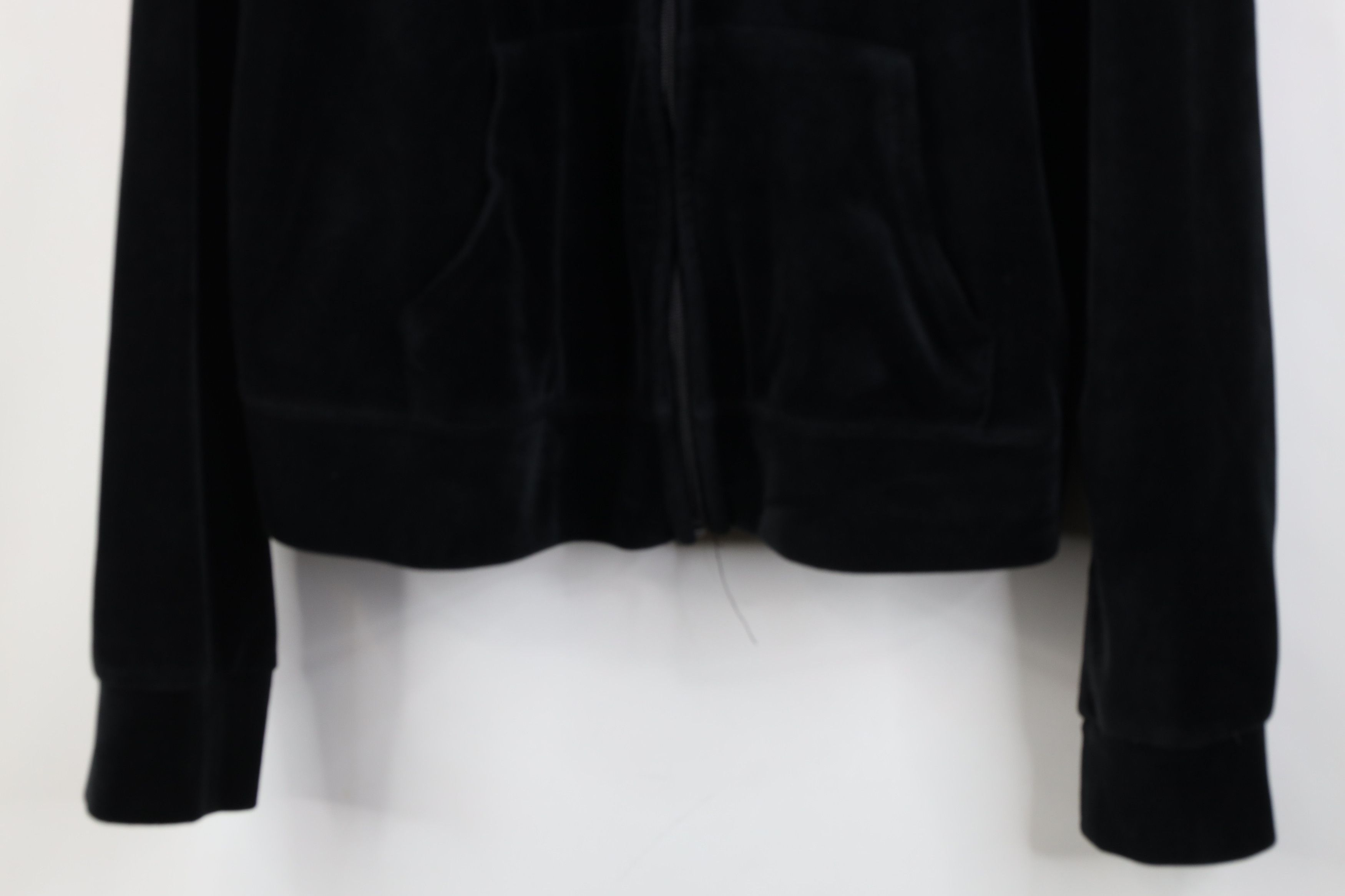 Juicy Couture Vintage 90s Y2K Juicy Couture Babydoll Velour Hoodie Black Size XXL / US 16-18 / IT 52-54 - 3 Thumbnail