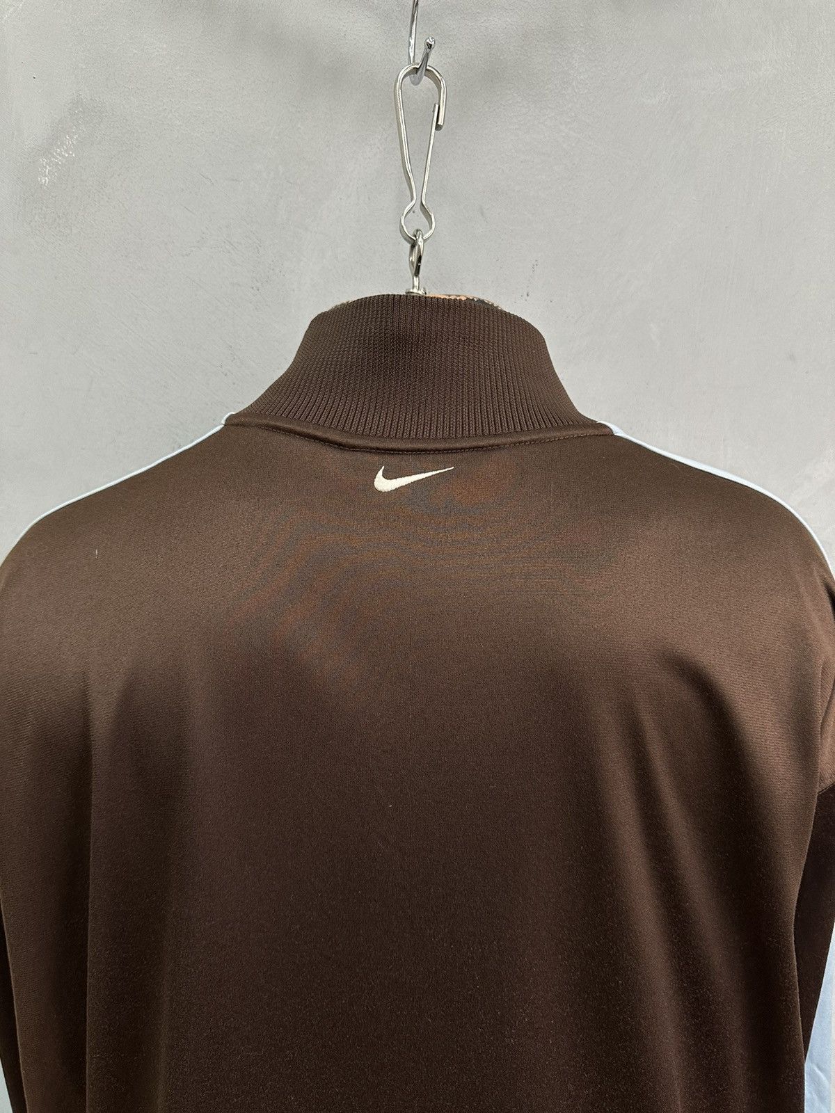 Nike Vintage Brown Full Zip Nike Oversize Nylon Hoodie Jacket Y2k Size US XXL / EU 58 / 5 - 8 Thumbnail