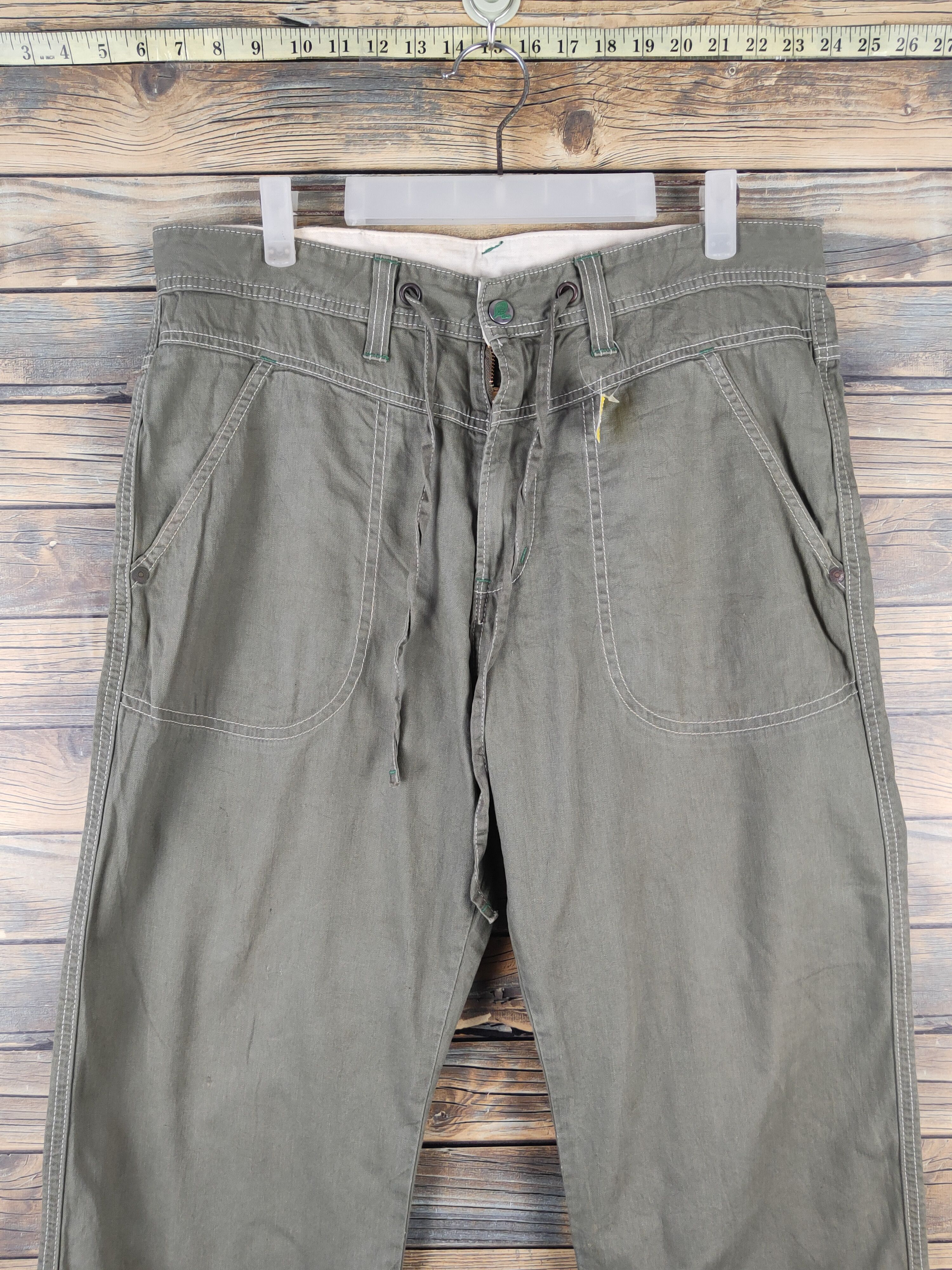 Edwin DL Edwin Green Multipocket Tactical Cargo Pants #817 Size US 35 - 2 Thumbnail