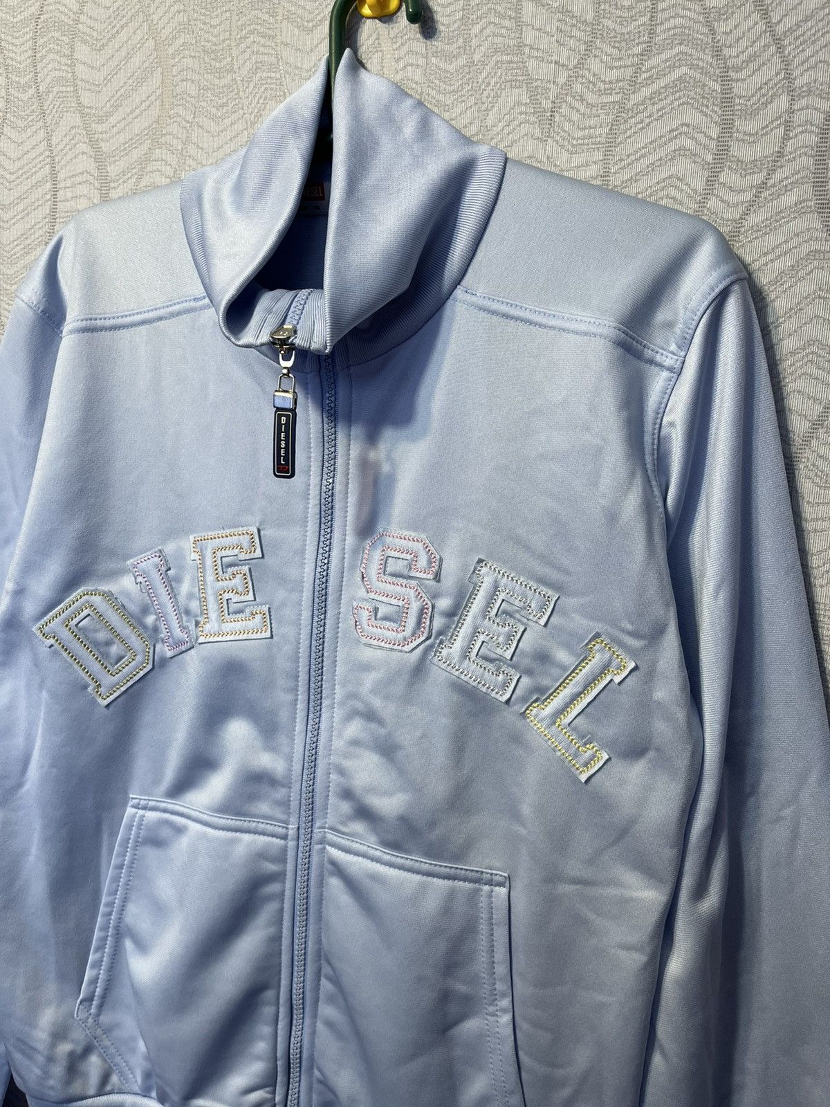 Diesel × Vintage Vintage Diesel Women’s Blue Y2K Zip Track Jacket Size M / US 6-8 / IT 42-44 - 3 Thumbnail