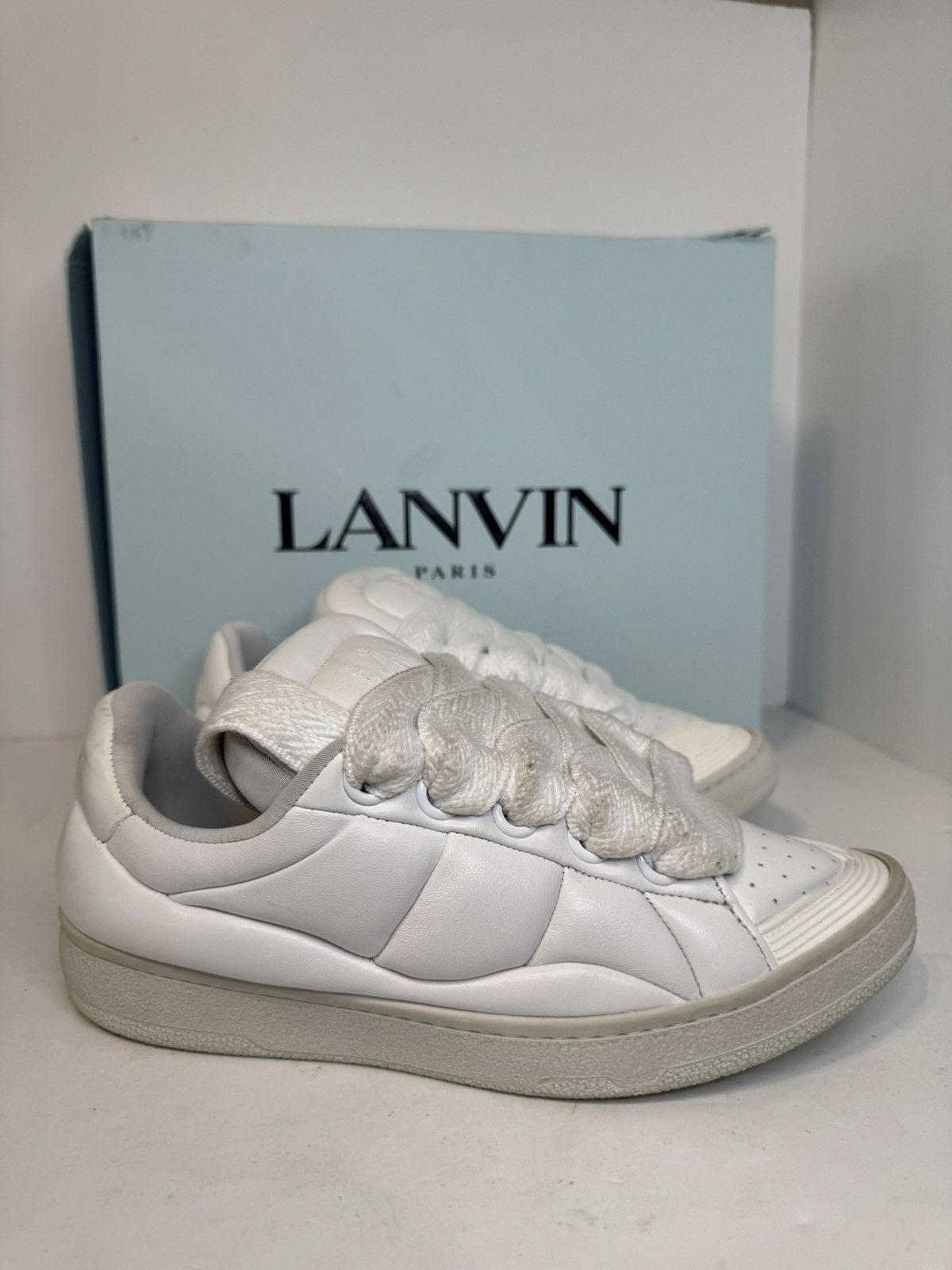 Lanvin Authentic Lanvin Curb XL Sneakers “White” Puff Sz 40/7 Size US 7 / EU 40 - 1 Thumbnail