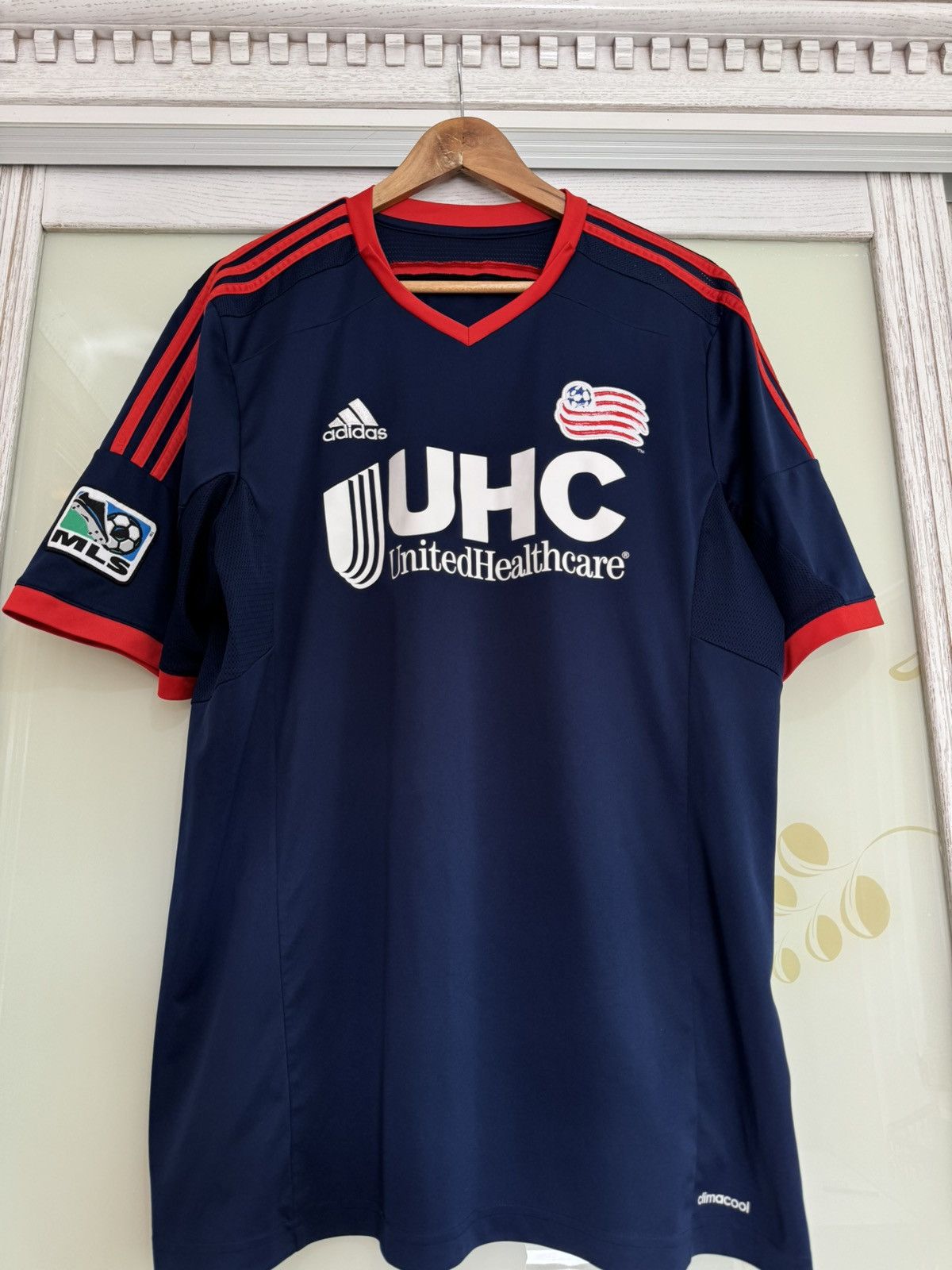Adidas New England Revolution 2014-2015 Home Soccer Jersey Kit Size US XL / EU 56 / 4 - 5 Thumbnail