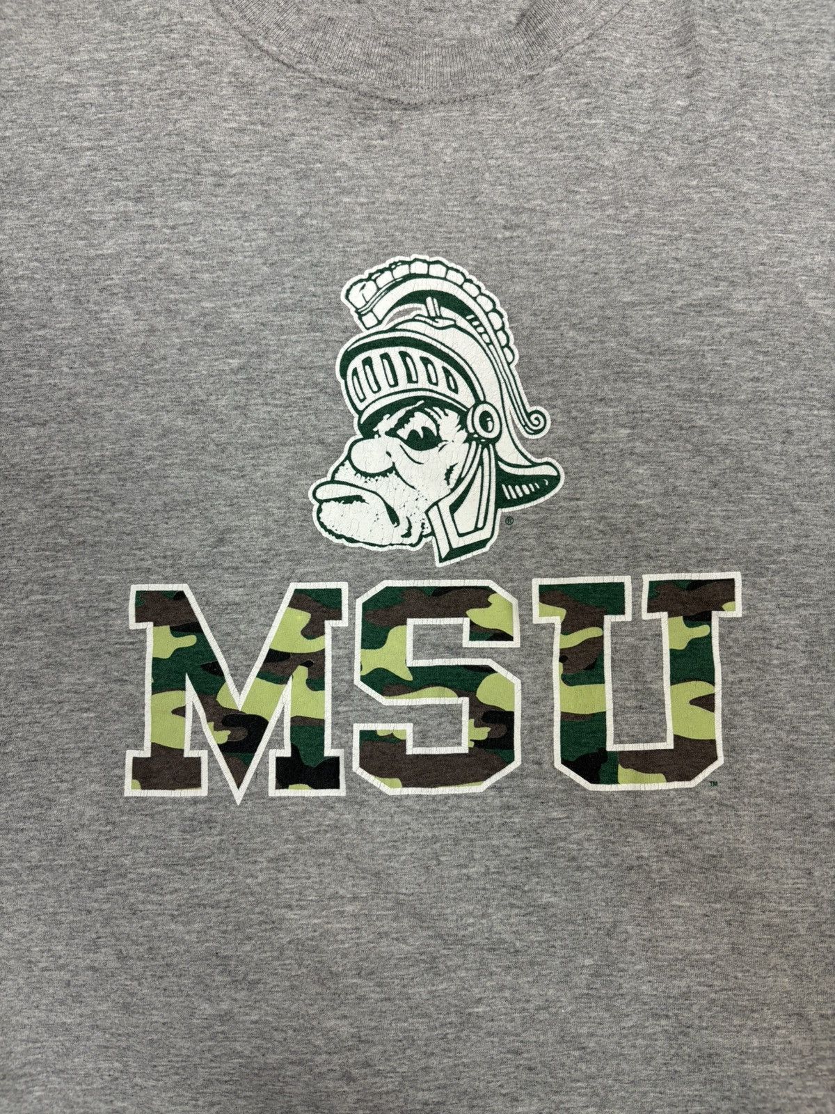 Vintage Vintage gray msu michigan state tshirt Size US L / EU 52-54 / 3 - 2 Thumbnail