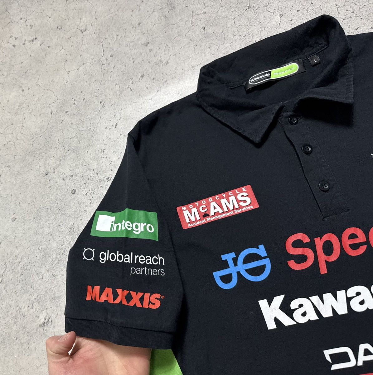 Vintage Kawasaki Racing Polo Shirt Black Size L Vintage Size US L / EU 52-54 / 3 - 8 Thumbnail