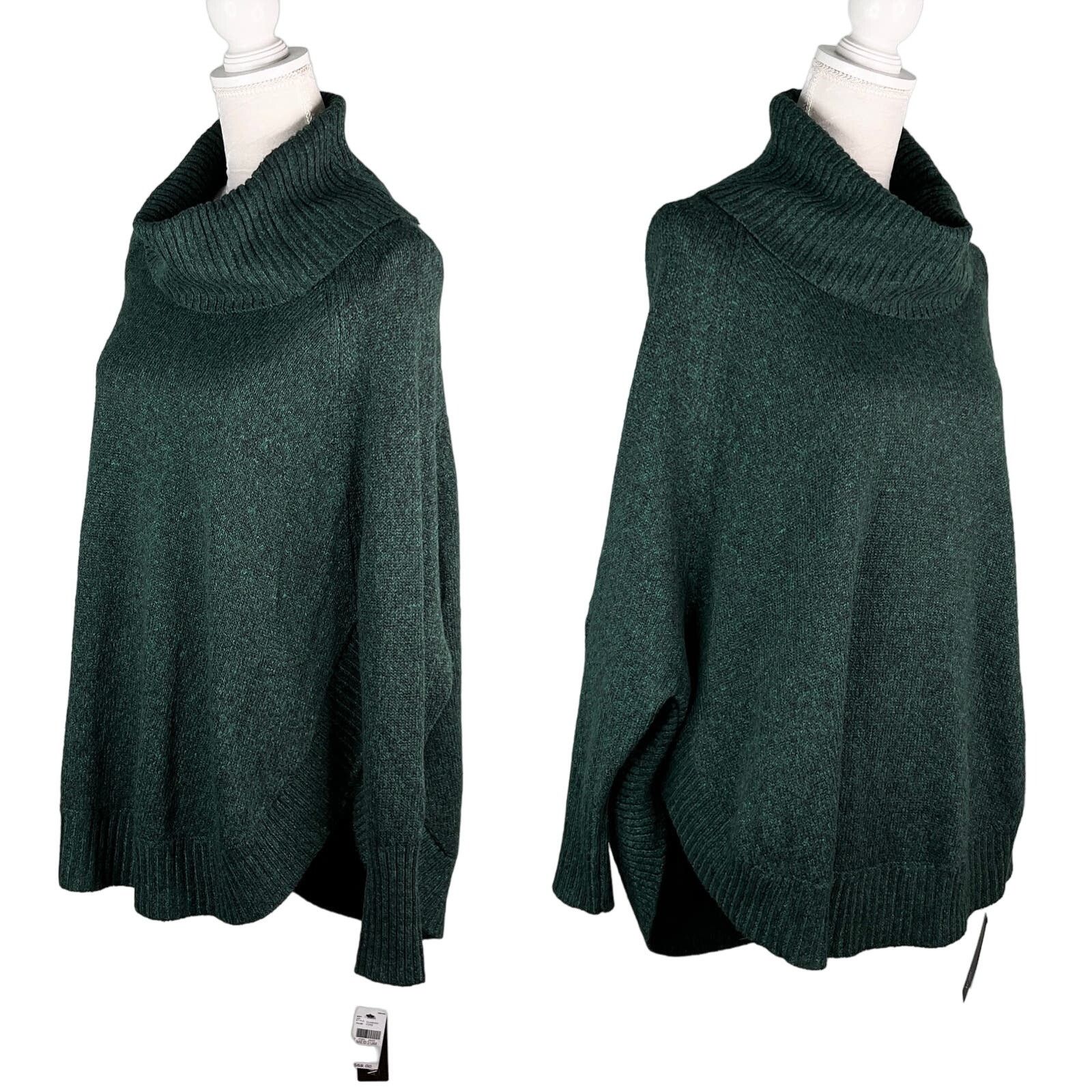 Other AGB Sweater Pine Green Cowl Dolman Sleeves M Oversized New Size M / US 6-8 / IT 42-44 - 2 Thumbnail