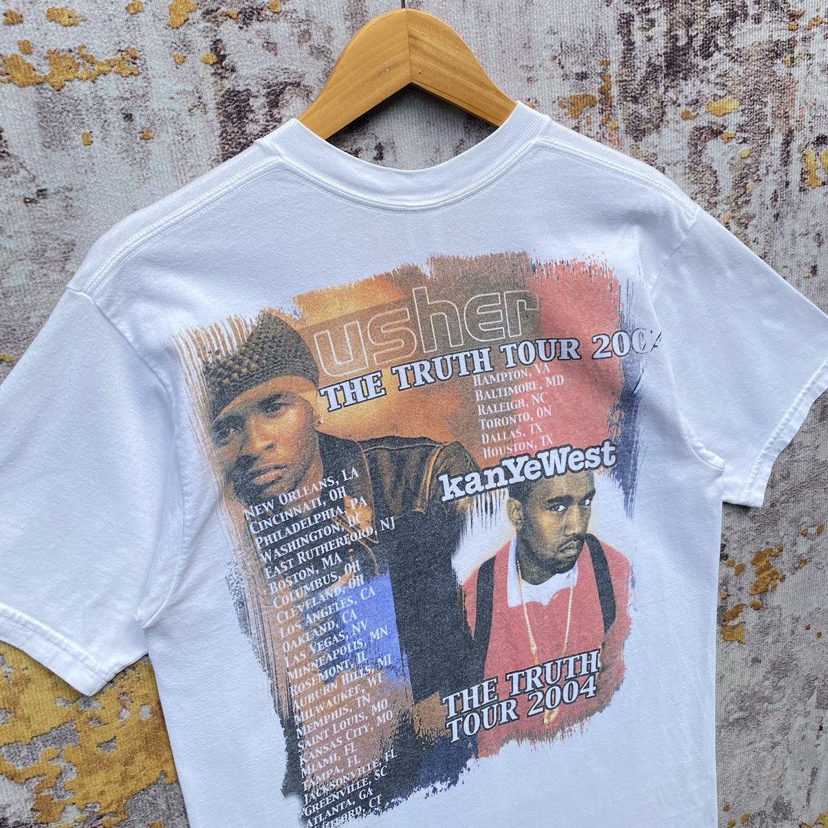 Band Tees Vintage Y2K Kanye West Usher Shirt The Truth Tour Rap 2004 Size US M / EU 48-50 / 2 - 6 Thumbnail