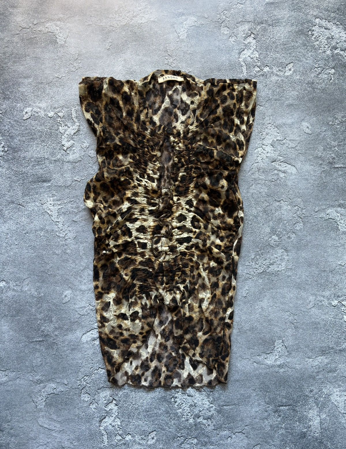 Roberto Cavalli Crazy Vintage Roberto Cavalli Style Sandro Leopard Mesh Top Size S / US 4 / IT 40 - 1 Thumbnail