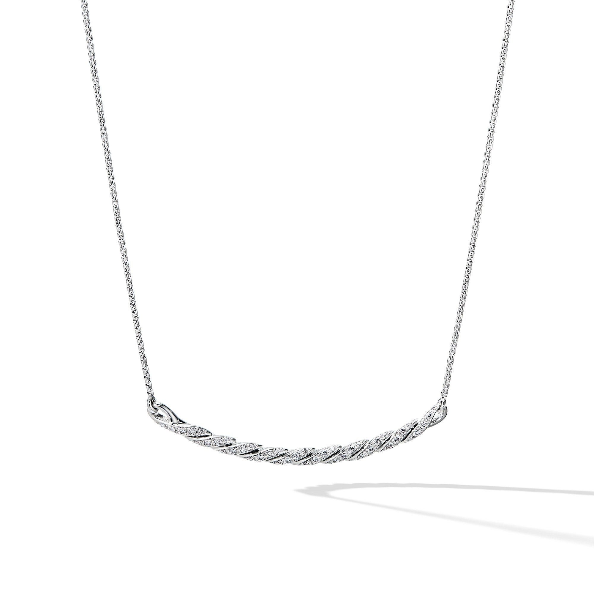 David Yurman o1w1db10325 Necklace in 18K White Gold with Diamonds 40.2mm Size ONE SIZE - 1 Thumbnail