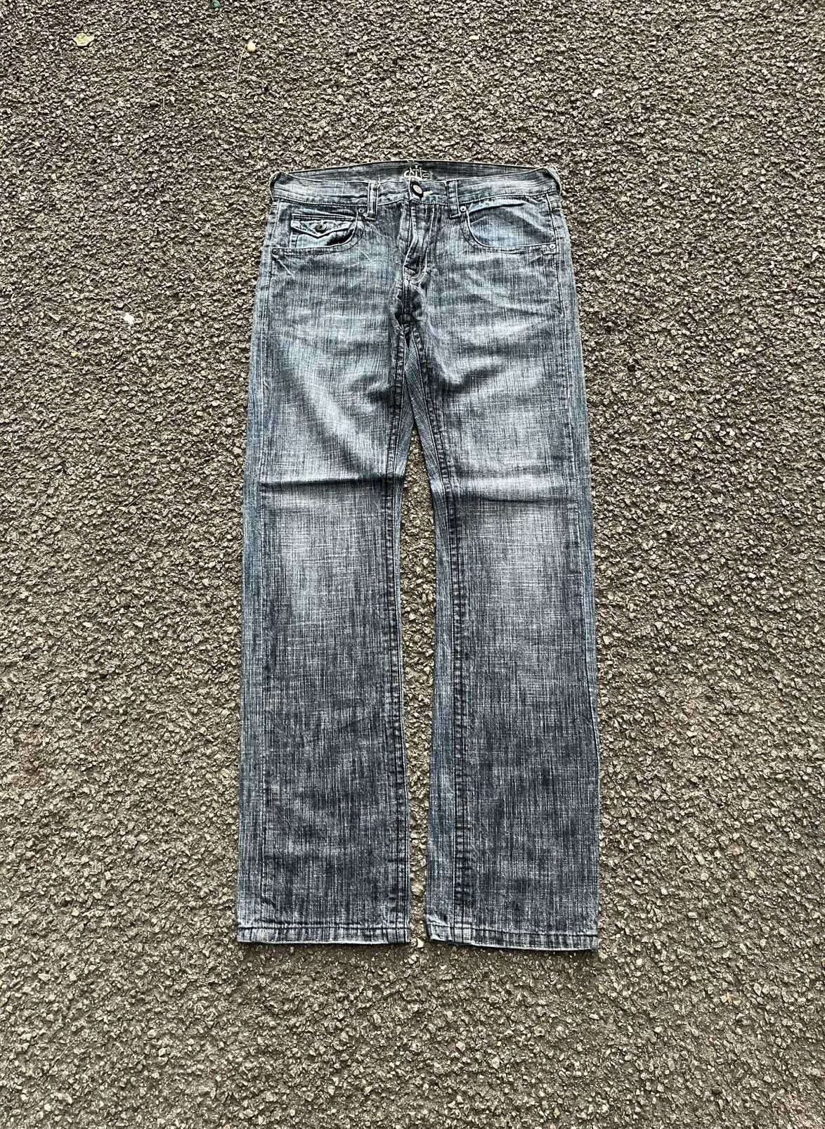 Affliction Crazy JNCO Jeans Affliction Style Cyber Grunge Denim Punk Size US 32 / EU 48 - 2 Thumbnail