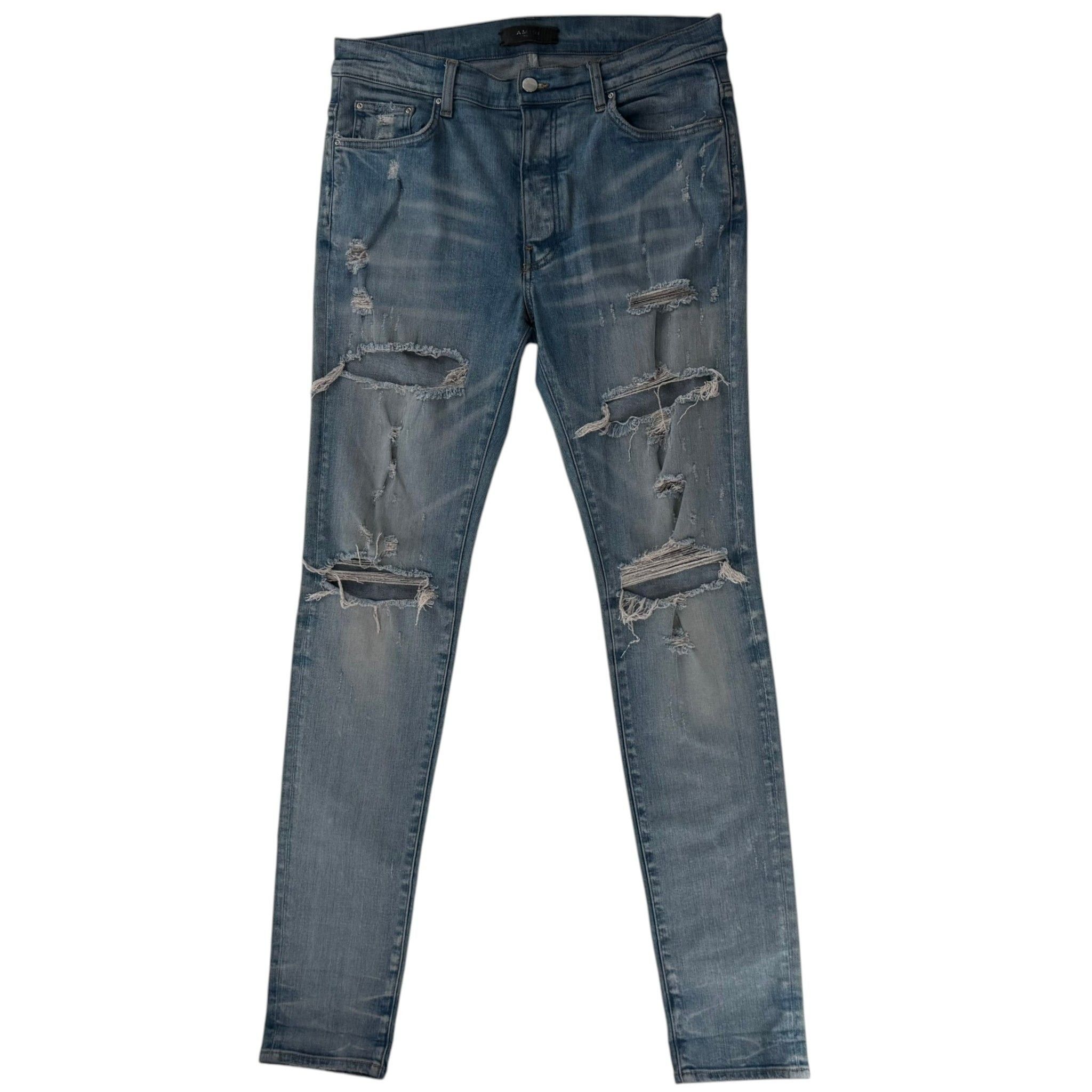 Amiri Distressed Jeans Dark Blue Size US 34 / EU 50 - 1 Thumbnail