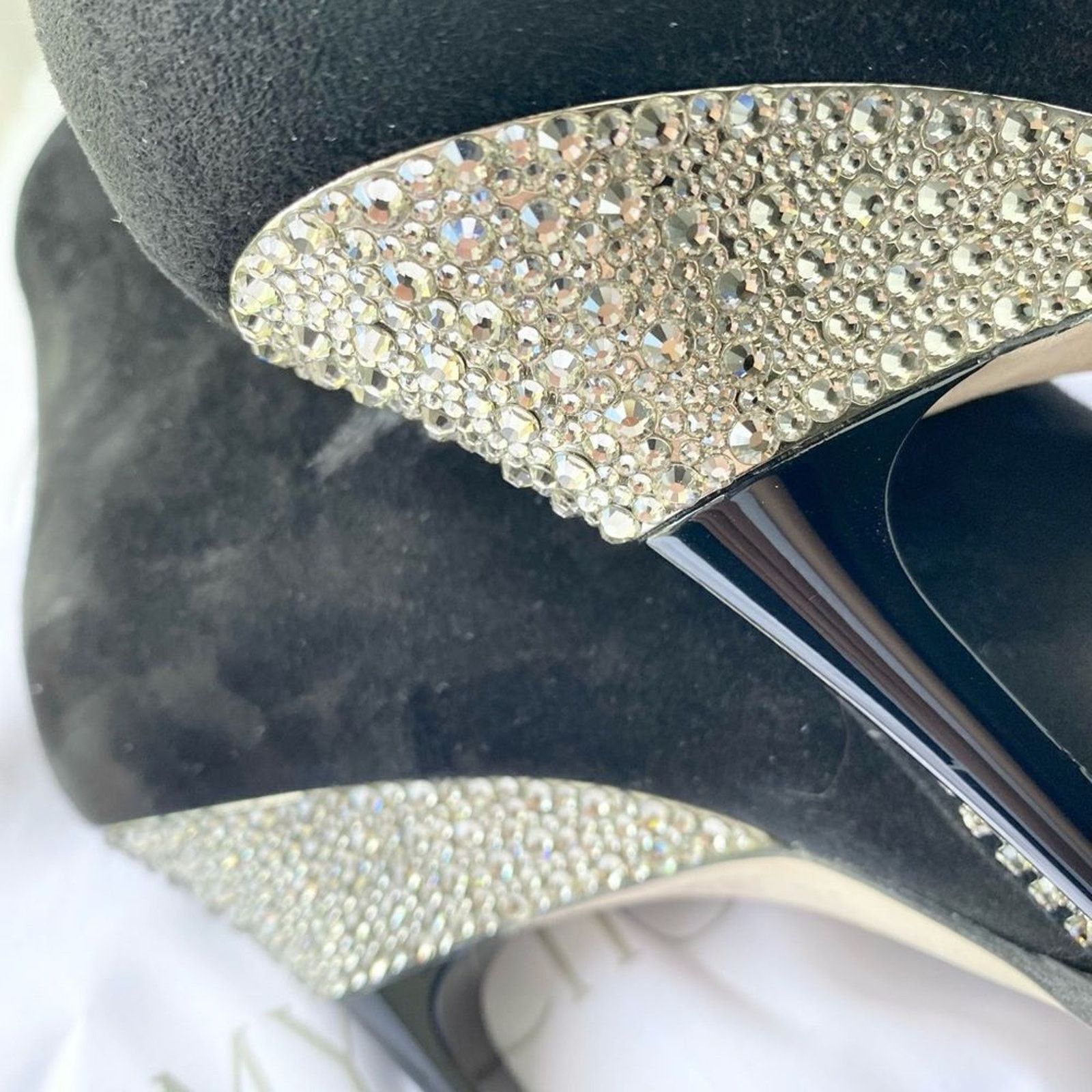 Jimmy Choo Jimmy Choo Brecken Black Suede Crystal Booties - Size 8.5 Size US 8.5 / IT 38.5 - 7 Thumbnail