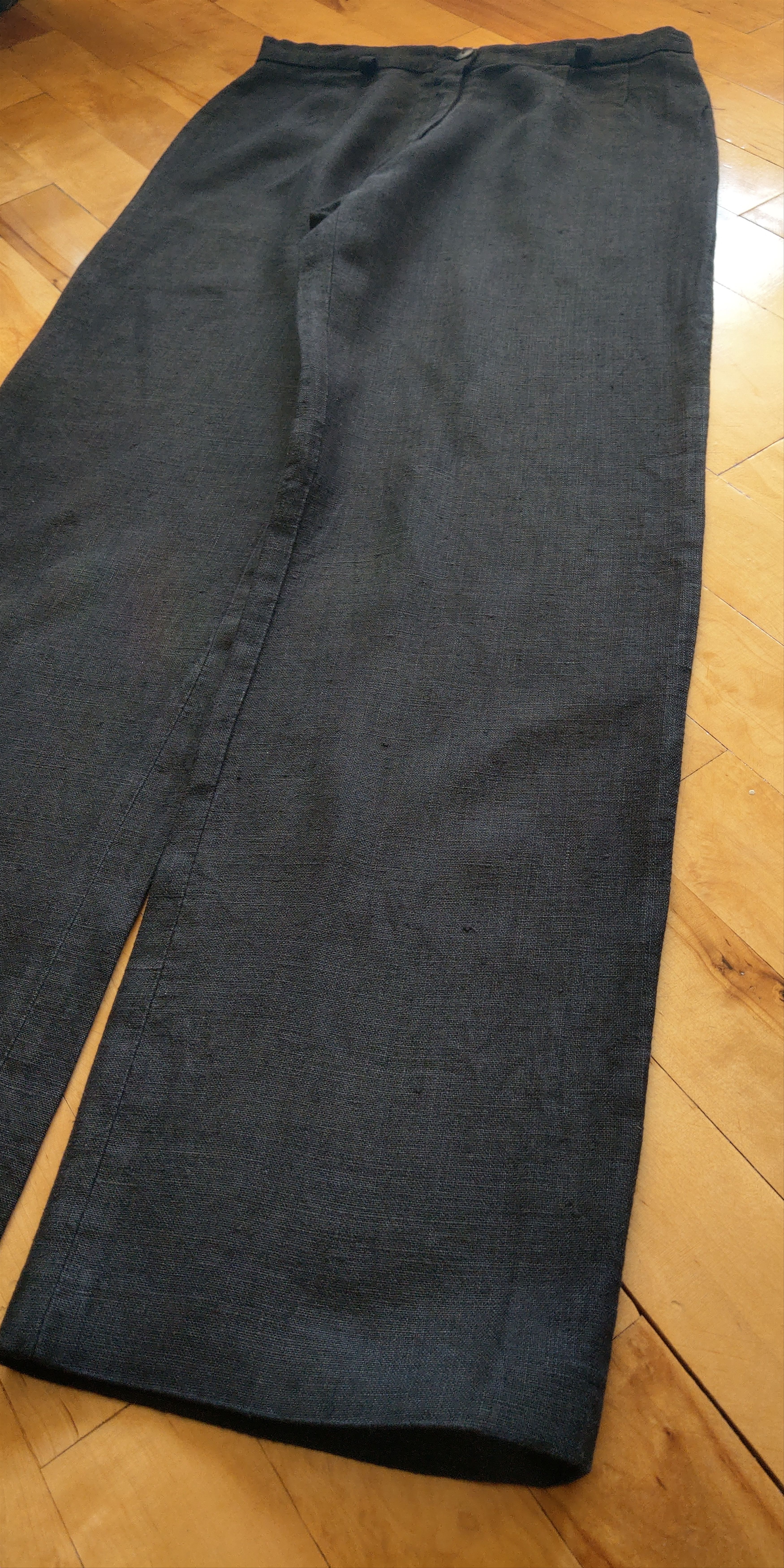 Vintage 100% Linen Vintage Pants High Waist Minimal y2k Wide Flared Size US 31 - 3 Thumbnail