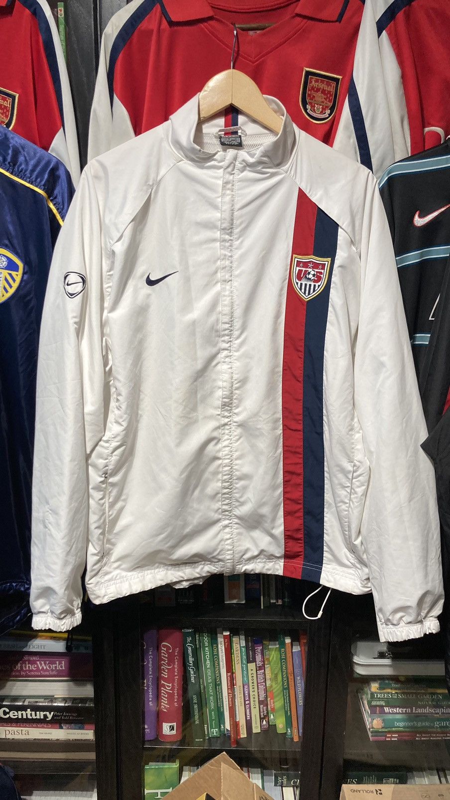 USA Nike Soccer Pregame fashion Jacket White