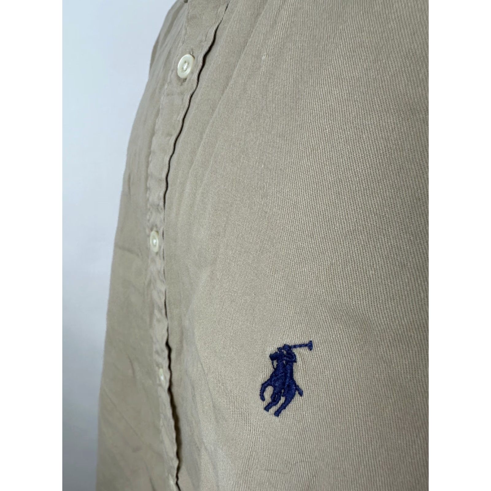 Ralph Lauren VINTAGE Ralph Lauren Shirt Men XL Oversized 90s Twill Beige Size US XL / EU 56 / 4 - 5 Thumbnail