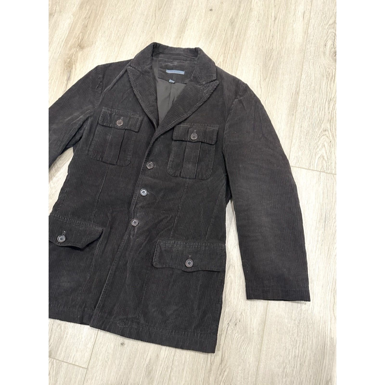 John Varvatos VINTAGE John Varvatos Collection Blazer Jacket Corduroy Brown 38US 48EU Made In Italy Mens Size 38R - 2 Thumbnail