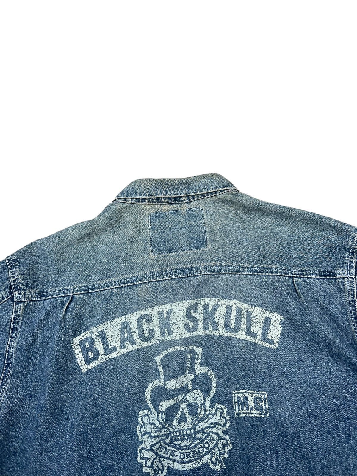 Vintage VTG Cream Soda Black Skull M.C Dallas 74’s Denim Jacket Size US XL / EU 56 / 4 - 3 Thumbnail