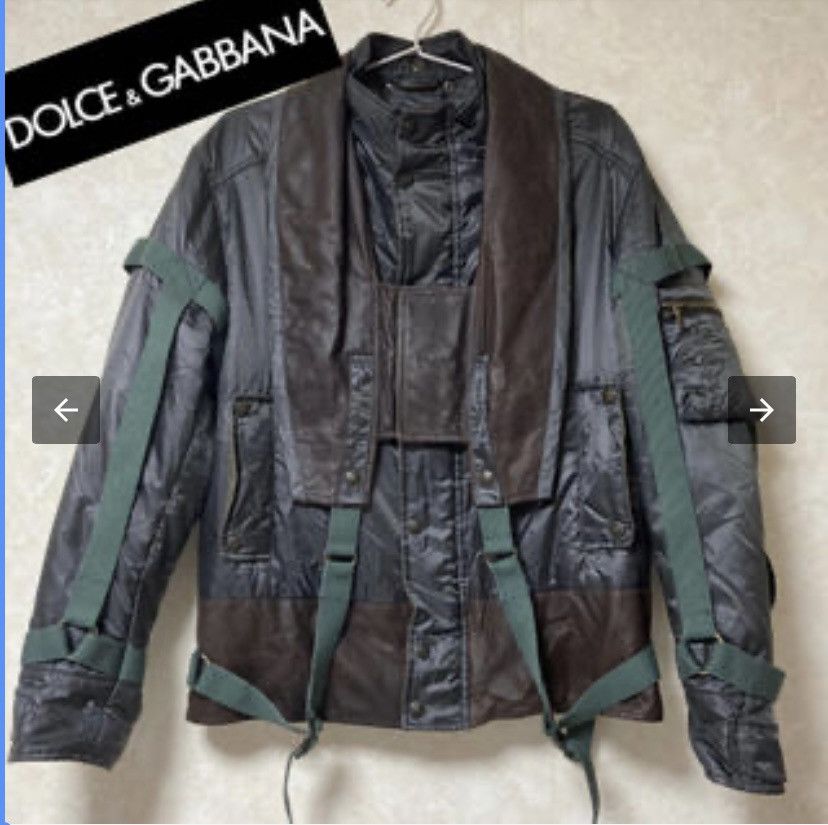 Dolce & Gabbana Dolce & Gabbana Goat Leather Bondage Parachute Blouson Size US M / EU 48-50 / 2 - 3 Thumbnail