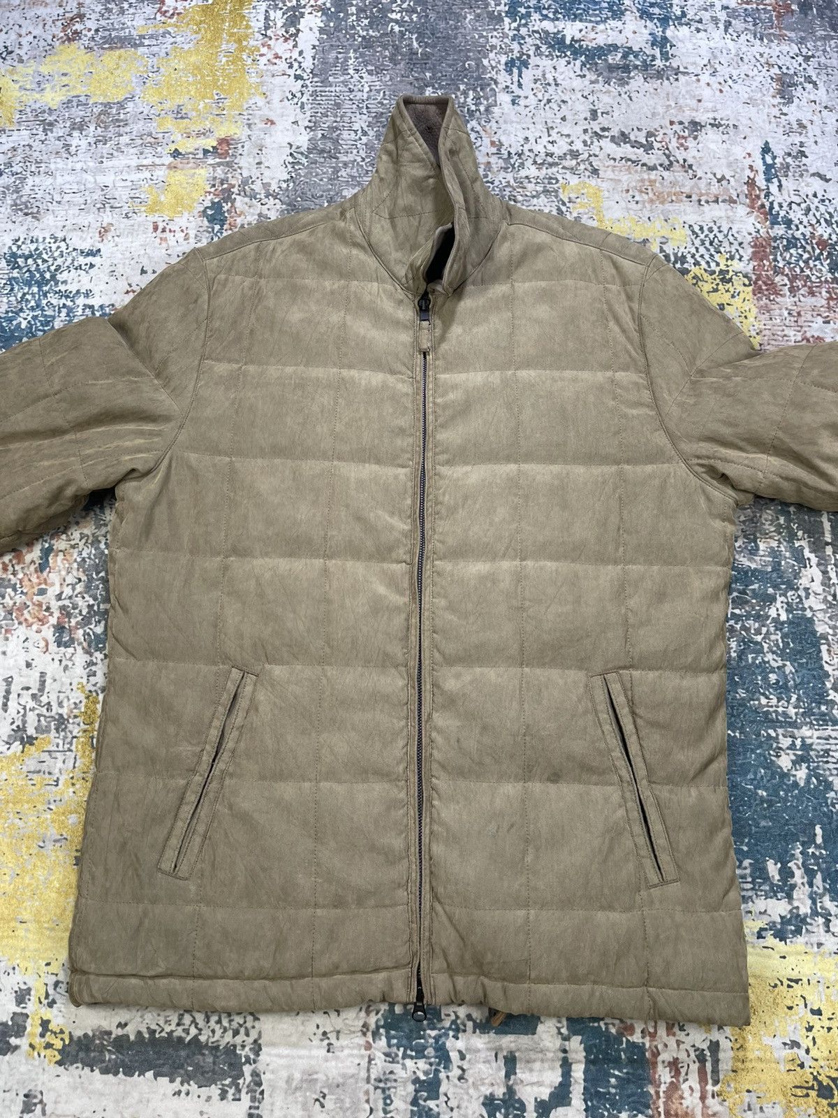 Nautica Vtg Nautica Quilted Leather Collar Padded Zip Up Jacket Size US M / EU 48-50 / 2 - 7 Thumbnail