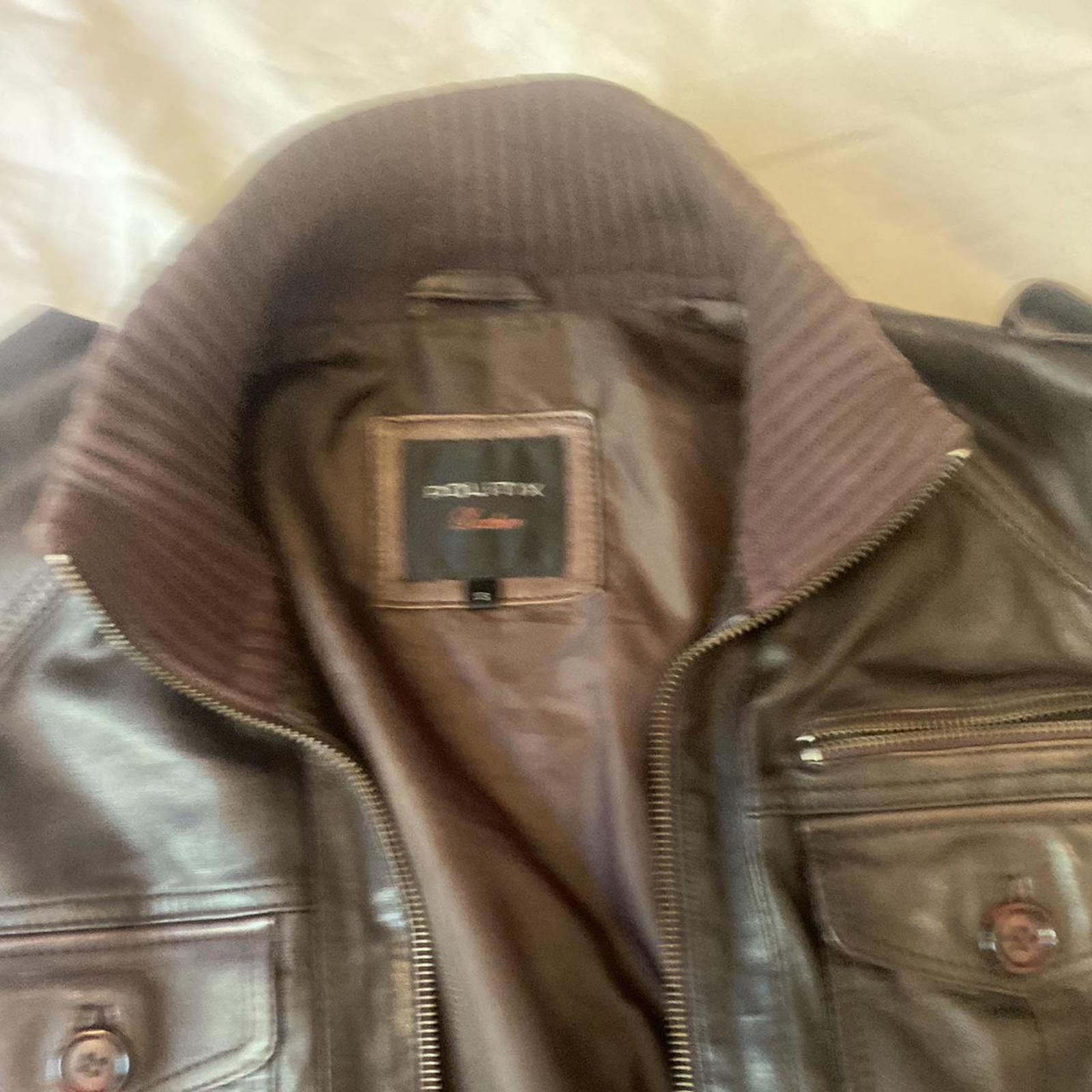 Sneaker Politics Men’s politix natural leather jacket zip up ribbed collar Size US M / EU 48-50 / 2 - 4 Thumbnail