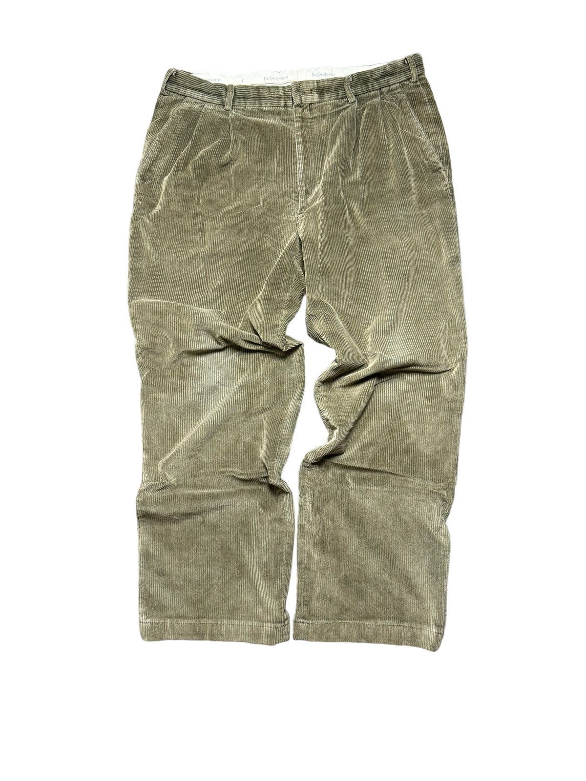 Yves Saint Laurent VINTAGE YSL YVES SAINT LAURENT CORDUROY PANT Size US 34 / EU 50 - 1 Thumbnail