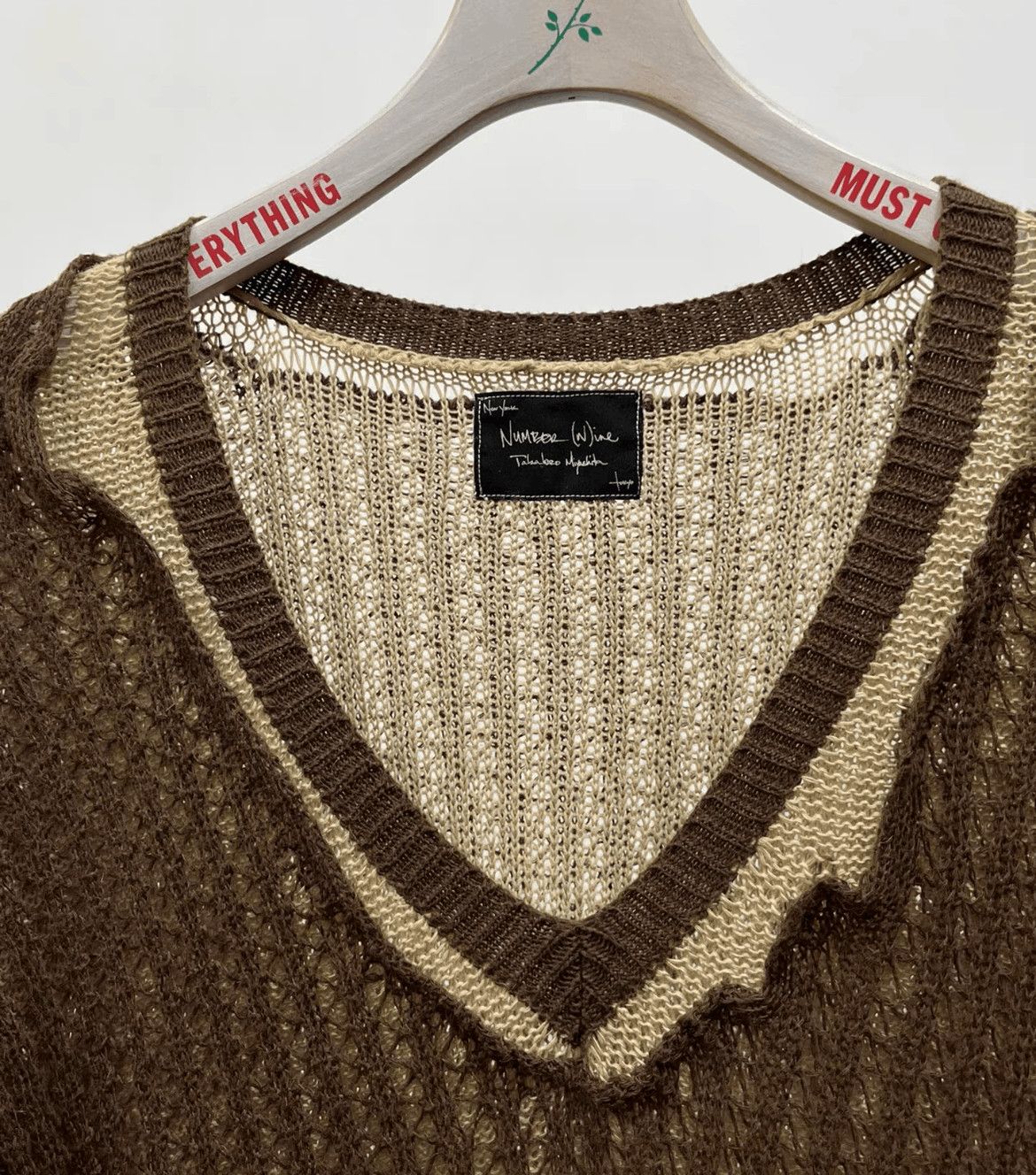Number (N)ine Number (N)ine Sz 3 Number Nine 03SS PAIN Distressed Knitwe Size US L / EU 52-54 / 3 - 3 Thumbnail