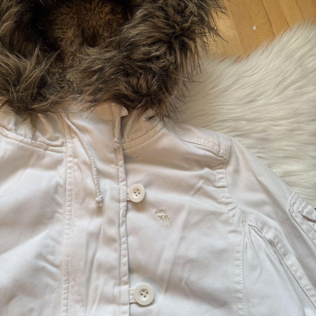 Abercrombie & Fitch 📌Crazy Abercrombie & Fitch Vintage Fur Bomber Jacket Size S / US 4 / IT 40 - 2 Thumbnail