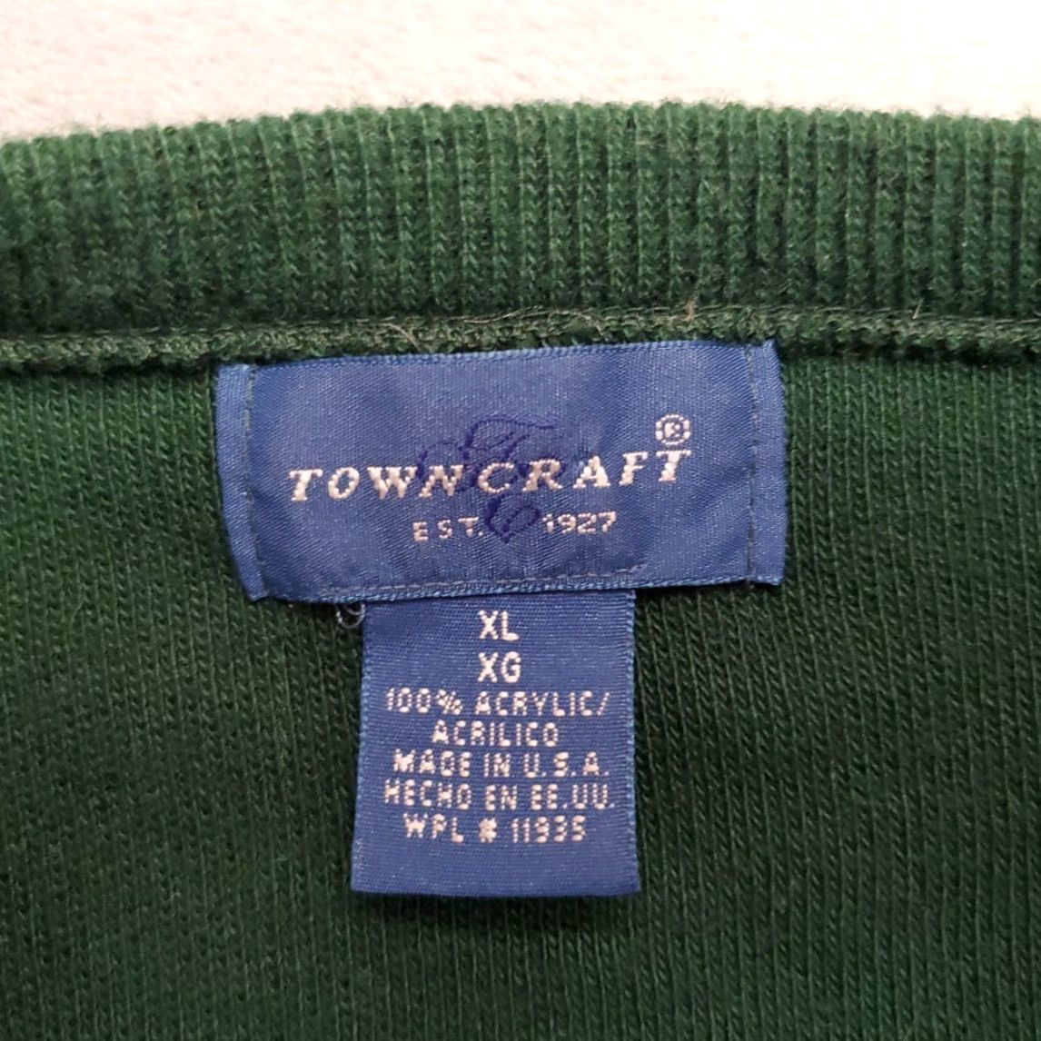 Vintage VINTAGE Towncraft Sweater Men XL Green Ribbed Cuff Knit Grandpa Golfer Made in USA Size US XL / EU 56 / 4 - 4 Thumbnail