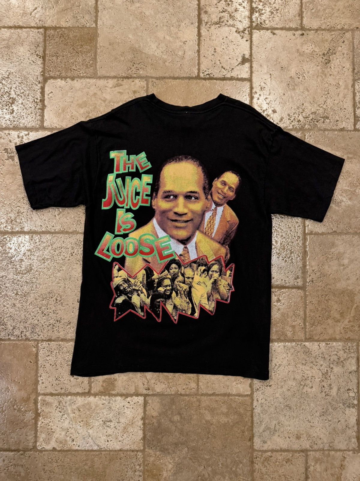 Vintage Vintage OJ Simpson Not Guilty Juice is Loose Rap Tee T-Shirt Size US XL / EU 56 / 4 - 7 Thumbnail