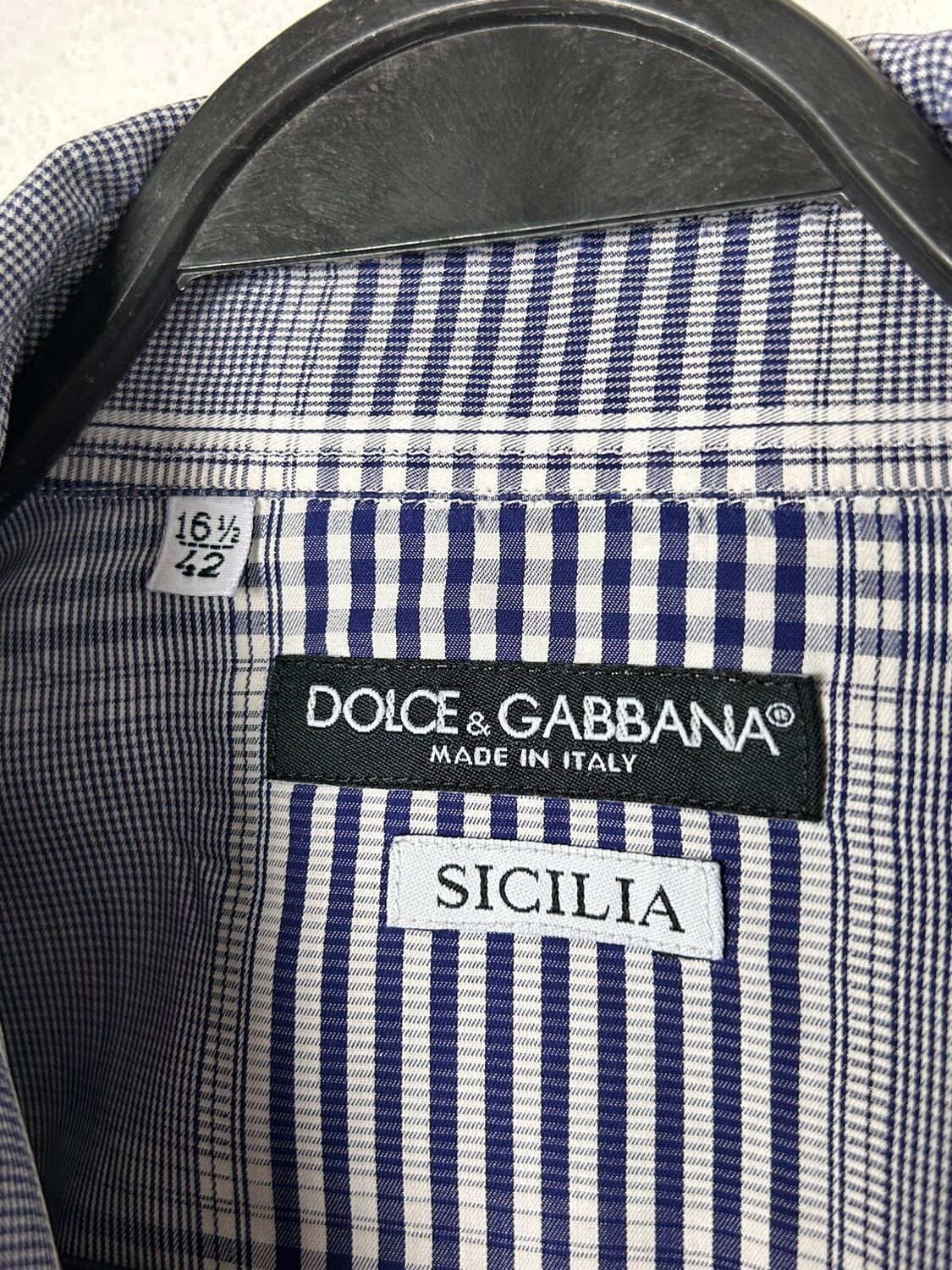 Dolce & Gabbana Dolce & Gabbana Sicilia Checkered Long Sleeve Shirt Size US L / EU 52-54 / 3 - 6 Thumbnail