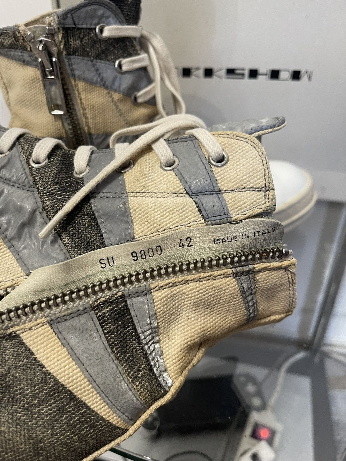 Rick Owens Rick Owens Drkshdw 2015 Reflective 3M Ramones High Size US 9.5 / EU 42-43 - 7 Thumbnail