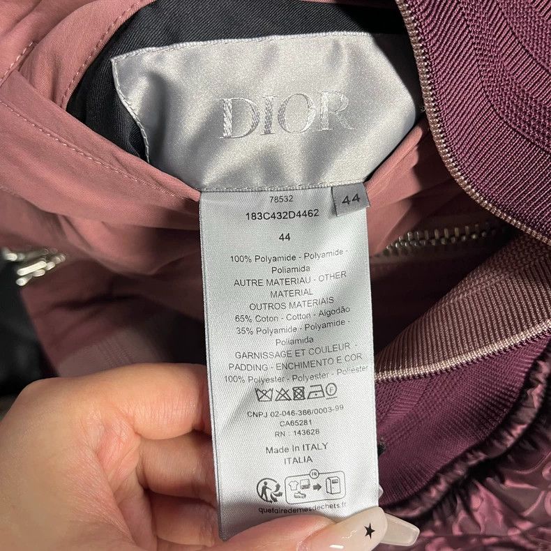 Dior The latest burgundy solid color baseball collar zipper dou Size US M / EU 48-50 / 2 - 8 Thumbnail