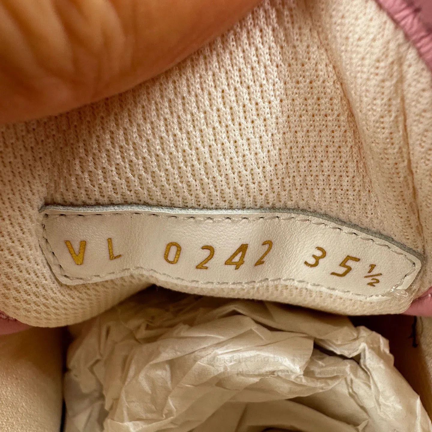 Louis Vuitton LV Squad Pink White Biscuit Shoes. Size US 4.5 / IT 34.5 - 6 Thumbnail