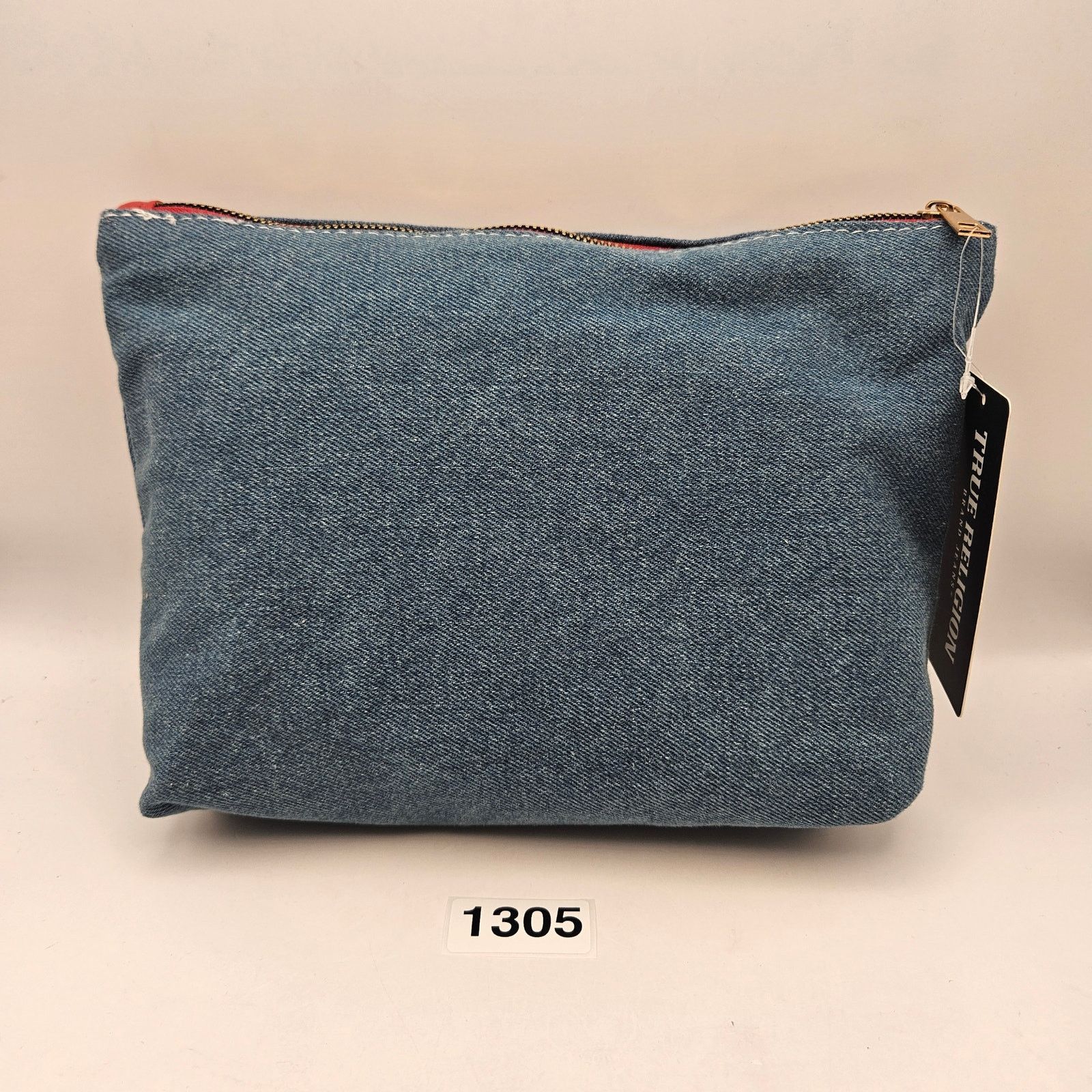 True Religion TRUE RELIGION TRAVEL COSMETICS MAKEUP BAG DENIM PURSE NWT Size ONE SIZE - 2 Thumbnail